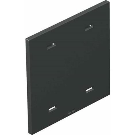 OBO Bettermann Piastra di copertura senza fori per T4L/T8NL poliammide nero grafite RAL 9011, 7408436