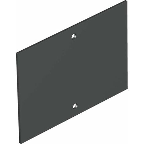 OBO Bettermann Plaque de recouvrement sans perçage pour T4B 110x77mm polychlorure de vinyle noir graphite RAL 9011, 7408228