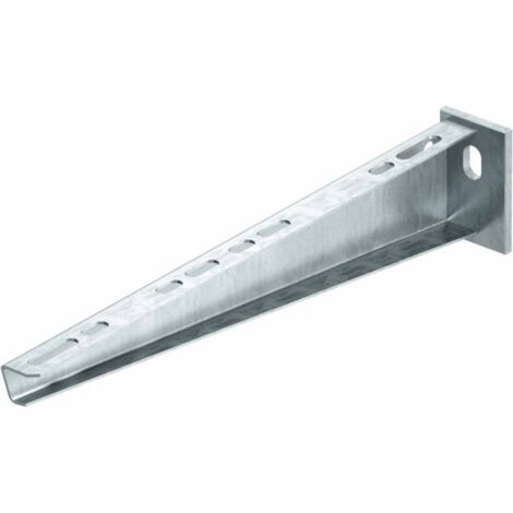 OBO Bettermann Potence murale et sur montant avec platine de tête soudée L410mm Acier galvanisé à chaud, 6420745