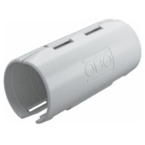 OBO Bettermann Quick-Pipe-Verbindungsmuffe M25 Polypropylen lichtgrau RAL 7035, 10 Stück, 2154085