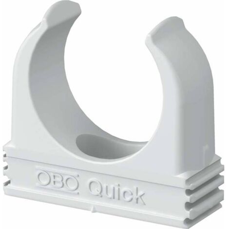 OBO Bettermann Quick-Schelle flammwidrig M25 Polypropylen reinweiß RAL 9010, 100 Stück, 2149363