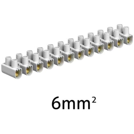OBO Bettermann Regleta de bornes en hilera 6,0mm² polipropileno blanco, 2056224