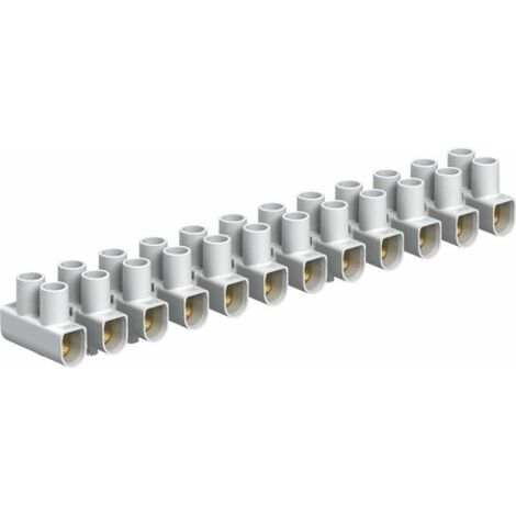 OBO Bettermann Reihenlüsterklemme 6,0mm² Polypropylen weiß, 10 Stück, 2056224