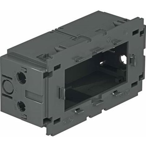 OBO Bettermann Scatola da incasso per apparecchi 2 posti per Modul 45 51x76x140 poliammide grigio ferro RAL 7011, 6288583