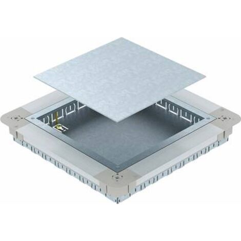 OBO Bettermann Scatola sottopavimento per GES9/55UV 367x367x55 acciaio zincato Sendzimir, 7410060