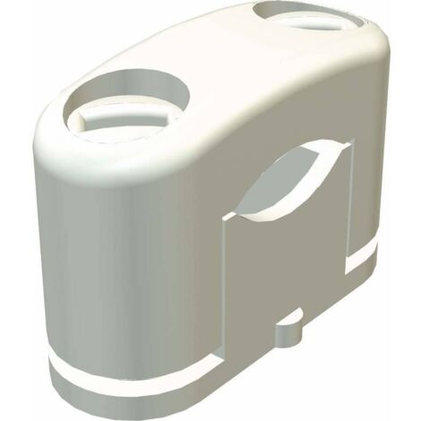 OBO Bettermann SOM-Schelle 15-25mm Polystyrol lichtgrau RAL 7035, 25 Stück, 2124254
