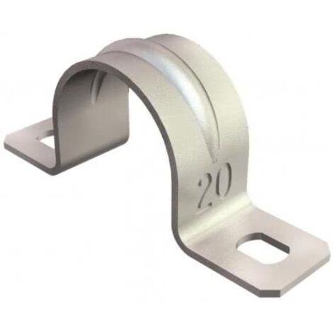 OBO Bettermann Staffa di fissaggio a due alette 16mm acciaio zincato elettroliticamente, 1018167