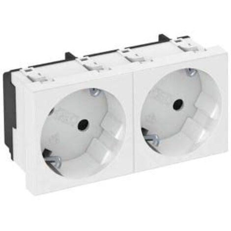 OBO BETTERMANN STD-D3S RW2 STECKDOSE 33°, 2-FACH, SCHUTZKONTAKT (6120103)