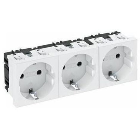 OBO Bettermann Steckdose 0 Grad, 3-fach STD-D0 RW3