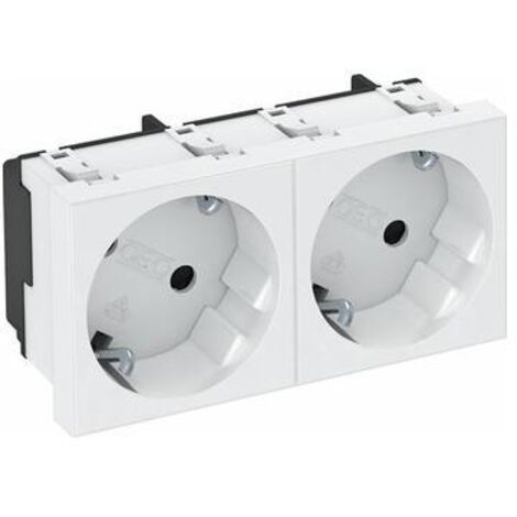 OBO Bettermann Steckdose 33 Grad, 2-fach STD-D3S RW2