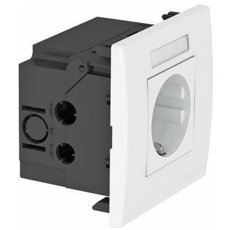 OBO Bettermann Steckdoseneinheit Modul 45, 1fach 84x84x59mm Polycarbonat reinweiß RAL 9010, 6119421
