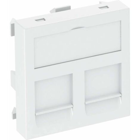 OBO Bettermann Support de technique de données pour 2 modules de raccordement Type RM 45x45mm polycarbonate blanc pur RAL 9010, 6119292