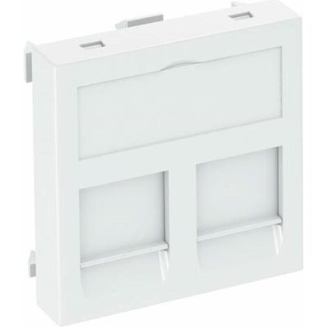 OBO Bettermann Supporto per dati tecnici per 2 moduli di connessione tipo B 45x45mm policarbonato bianco puro RAL 9010, 6119208
