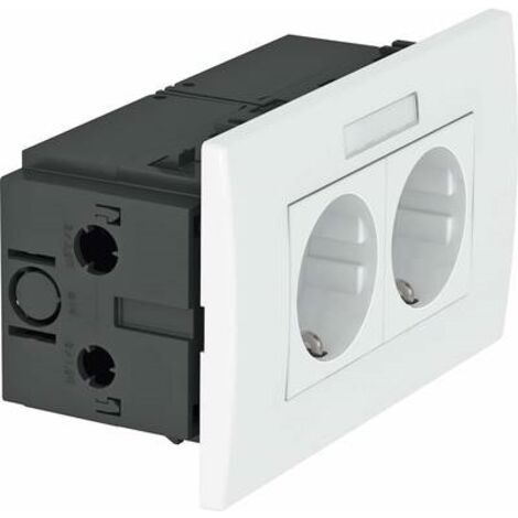 OBO Bettermann Unità presa di corrente Modul 45, 2 volte 84x140x59mm policarbonato rosso segnale RAL 3001, 6119429