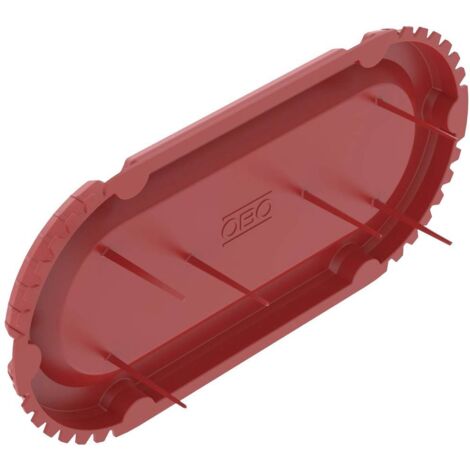 OBO Bettermann UP Signaldeckel für doppelte Ausführung 2 x Ø60mm Polyethylen signalrot, 25 Stück, 2003762