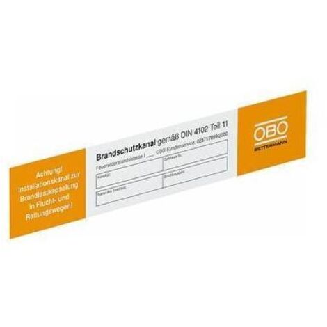 OBO Bettermann Vertr Kennzeichnungsschild für Kanalsysteme KS-K DE
