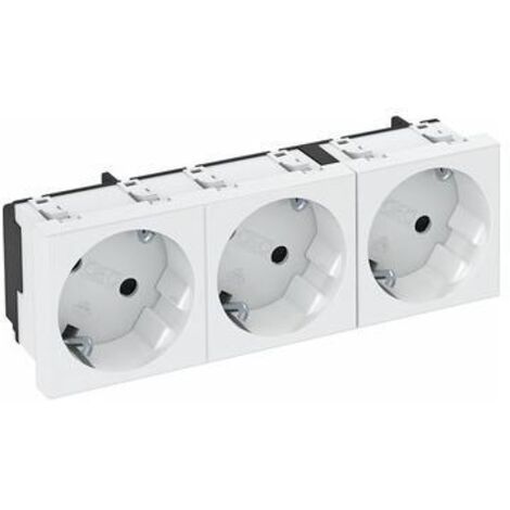 OBO Bettermann Vertr Steckdose 33 Grad, 3-fach Schutzkontakt STD-D3S RW3
