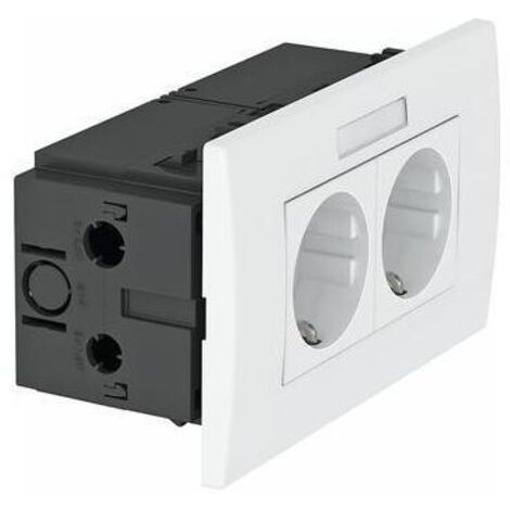 OBO Bettermann Vertr Steckdoseneinheit 2fach 84x140x59 rws SDE-RW D0RW2B