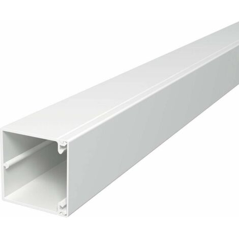 OBO Bettermann Wand- und Deckenkanal mit Bodenlochung 60x60x2000 Polyvinylchlorid lichtgrau RAL 7035, 2 Meter, 6027105
