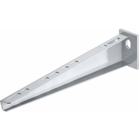 OBO Bettermann Wand- und Stielausleger mit angeschweißter Kopfplatte B310mm Edelstahl, rostfrei A2 1.4301 blank,..., 6421032