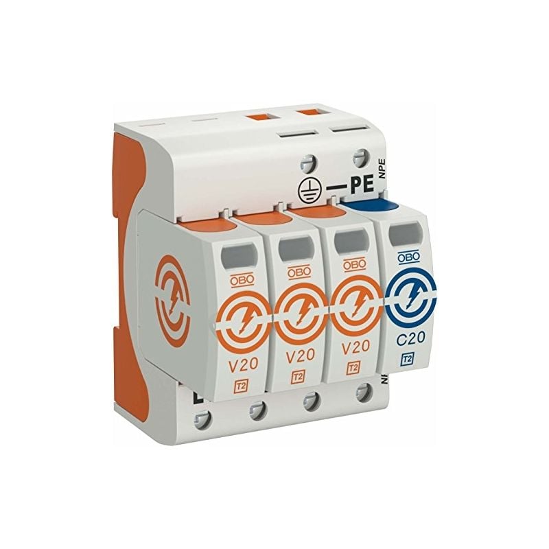 Obo-bettermann parafoudre parasurtenseur V20 3 pôles avec npe 280 v 5095253