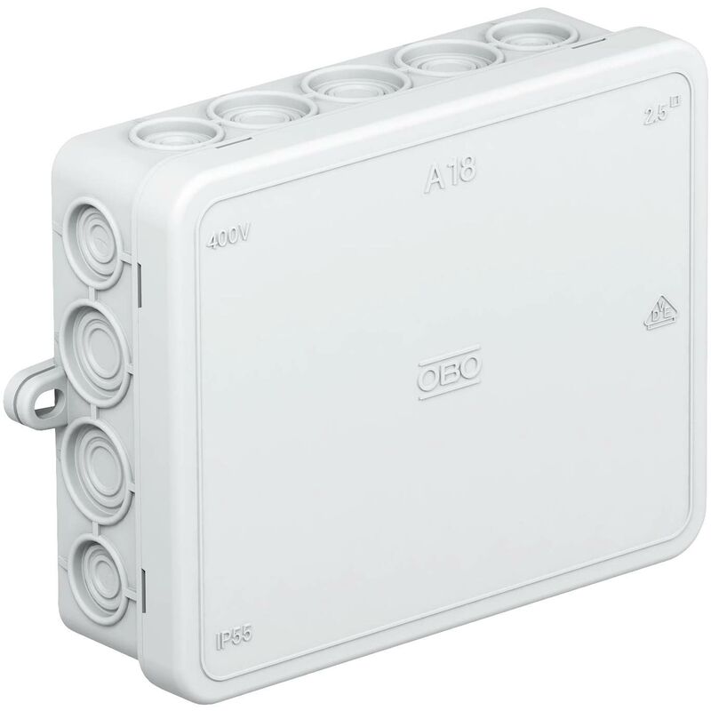OBO Bettermann 2000410 Junction Box 10x Inserts 8x Entries 7-14mm 1pc