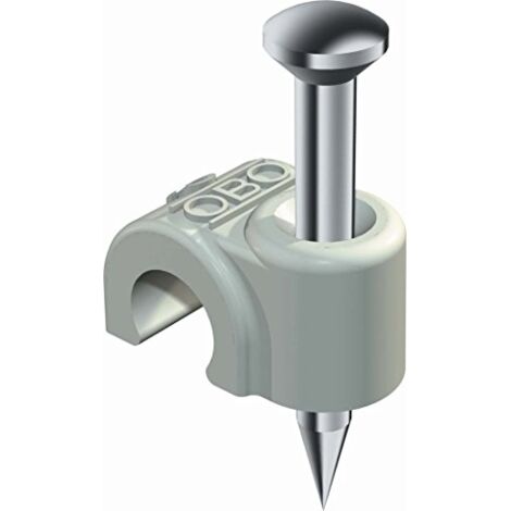 OBO ISO-Nagel-Clip 2007 für Kabel 7mm L: 35mm lichtgrau