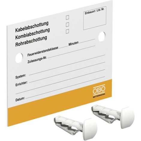 OBO KENNZEICHNUNGSSCHILD 7205425 OBO BETTERMANN