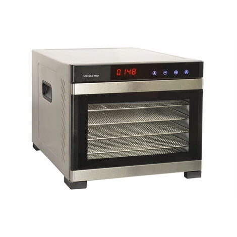 Obst- und gemüsedehydrator 6 edelstahlschalen - Kitchen Chef - secco6pro