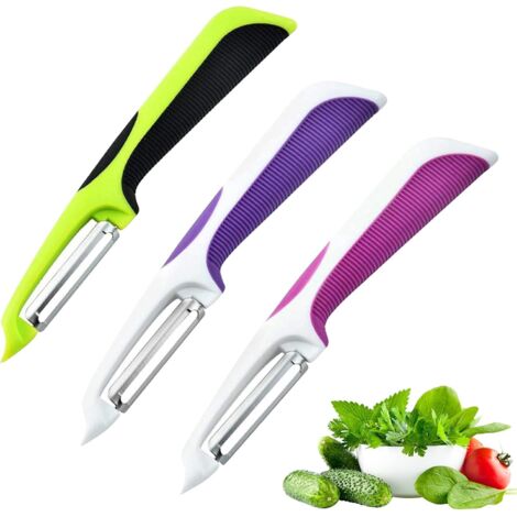 Obst- und Gemüseschäler-Set, rotierender Schäler, gerader Schäler, Karottenschäler, mit rutschfestem Griff