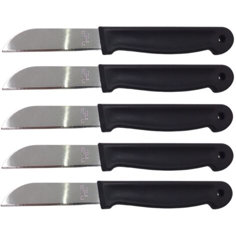 Obstmesser 5er-Set Schälmesser Gemüsemesser Küchenmesser Messerset rostfrei - schwarz