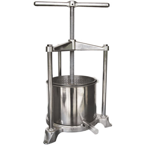 Obstpresse, Weinpresse, Apfelpresse - mini, 3 l mit Edelstahl Doppelkorb