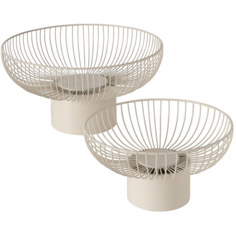 Obstschalen CINDY aus Metall, Ø 30–39 cm, 2er-Set
