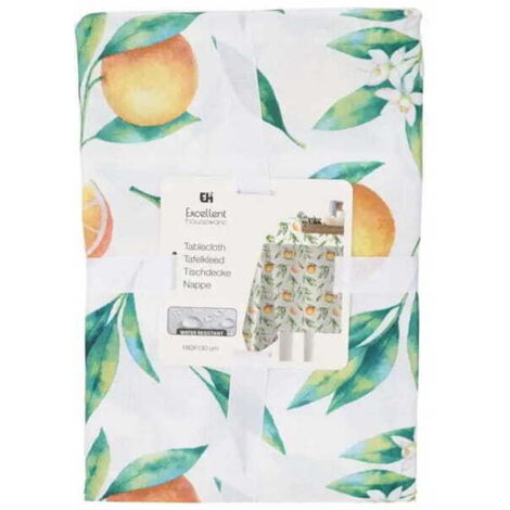 Obsttischdecke 180×130cm, dekoratives Polyester in Leinenoptik