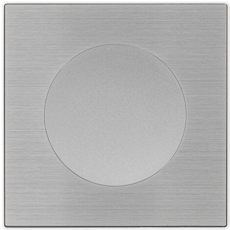 Obturateur aluminium DOM avec plaque simple métallisée gris - design moderne et finition haut de gamme - FONTINI