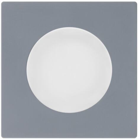 Obturateur blanc DOM + plaque simple gris - FONTINI