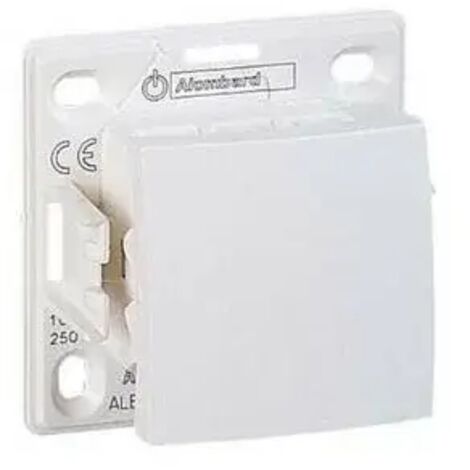 Obturateur blanc saillie (embase + enjoliveur) ALREA SCHNEIDER ALB61420