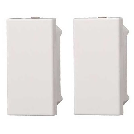 Obturateur compatible Bticino Axolute couleur blanc paquet 2pcs Ettroit AB0100