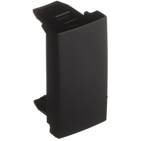 Obturateur enclipsable - 1 module - Couleur matériel - Noir mat