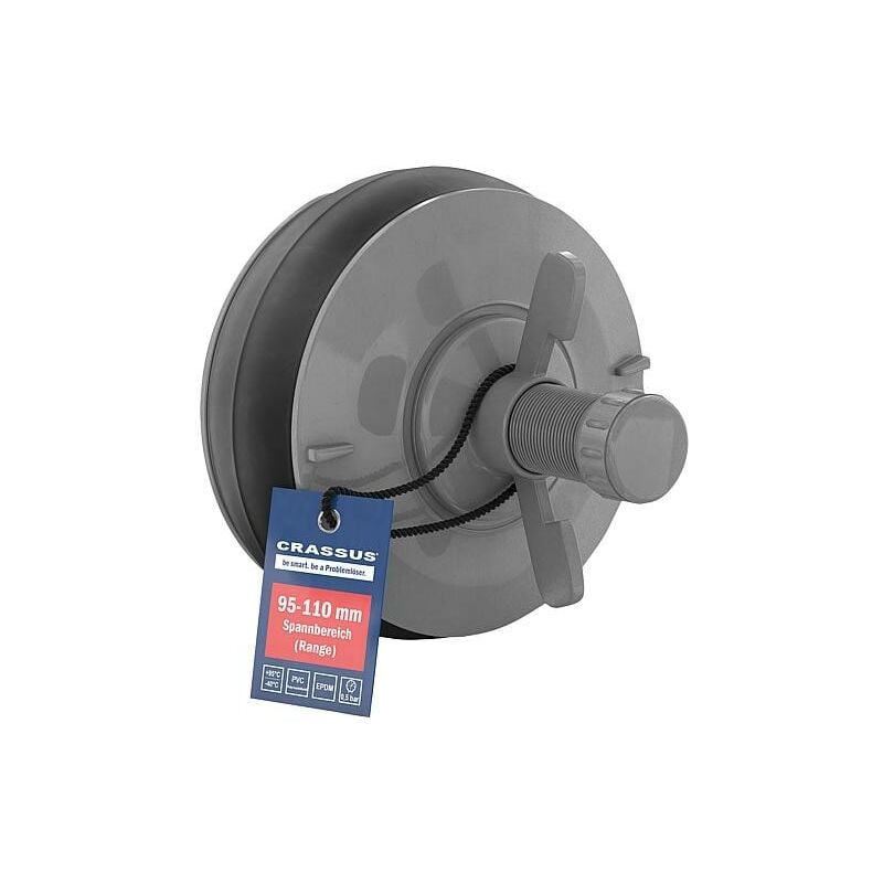 Crassus - Obturateur fermeture rapide csv 100, pvc, plage serrage 95-110mm epdm/pvc, pn 0,5 bars