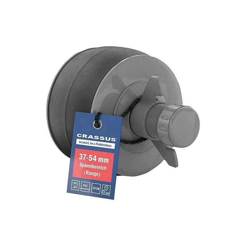 Crassus - Obturateur fermeture rapide csv 50, pvc, plage serrage 37-54mm epdm/pvc, pn 0,5 bars