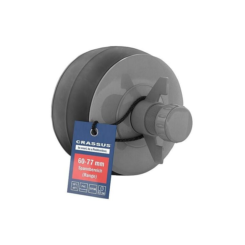 Crassus - Obturateur fermeture rapide csv 70, pvc, plage serrage 60-77mm epdm/pvc, pn 0,5 bars