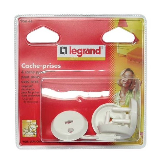 Legrand - Lot de 4 caches prises avec terre