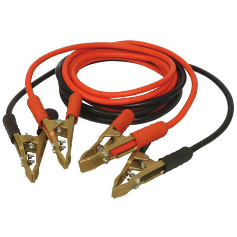 Oc-Pro – Câble de démarrage 35mm² 4,5 mètres – Pinces en laiton bronze – 700A max pour véhicules essence et diesel jusqu'à 7L/4L