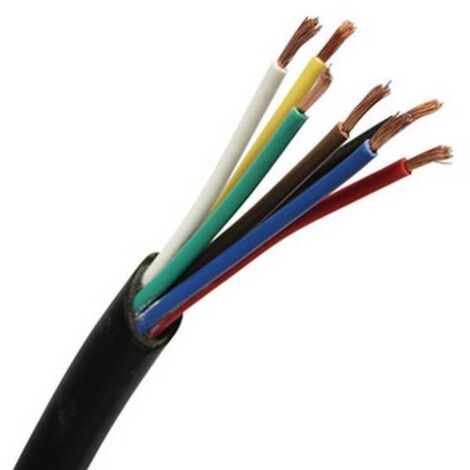 Oc-Pro – Câble électrique souple 7 conducteurs 1.5 mm² – Longueur 25 m – Pour installations en espaces restreints – Multi conducteur flexible