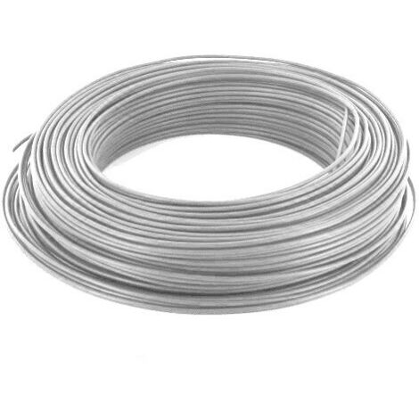 Oc-Pro – Fil électrique souple 1 mm² gris – Longueur 10 mètres – Isolé en PVC pour installations électriques flexibles