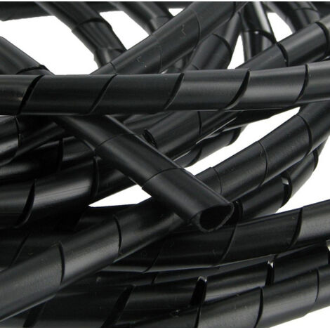 Oc-Pro – Gaine électrique spiralée 10m pour faisceaux de 4 à 50 mm – Protection mécanique – Pour espaces confinés – Couleur noire