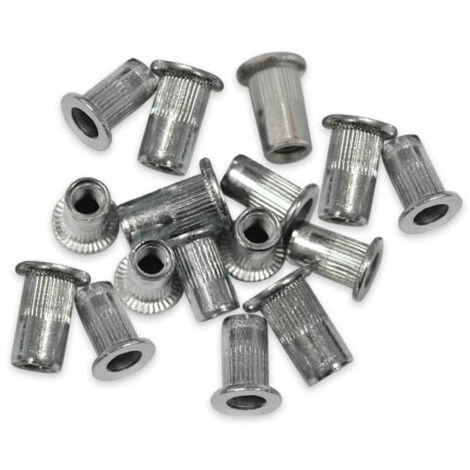 Oc-Pro – Inserts filetés en acier zingué 5 mm – 75 pièces pour épaisseurs 0,5 à 3 mm – Fixation renforcée pour projets de bricolage