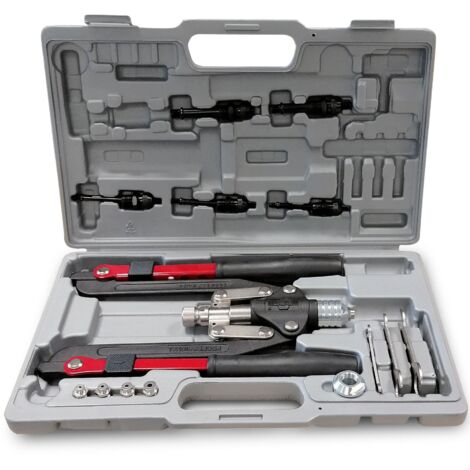 Oc-Pro – Pince à riveter professionnelle pour rivets 3.2 à 6.4 mm – Inserts filetés 4 à 10 mm – Longueur des bras pour pose sans effort