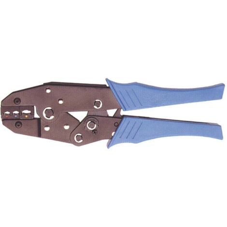 Oc-Pro – Pince à sertir pour cosses électriques isolées – Largeur de sertissage 8 mm – Système à cliquet pour sertissage optimal – Repères de couleur